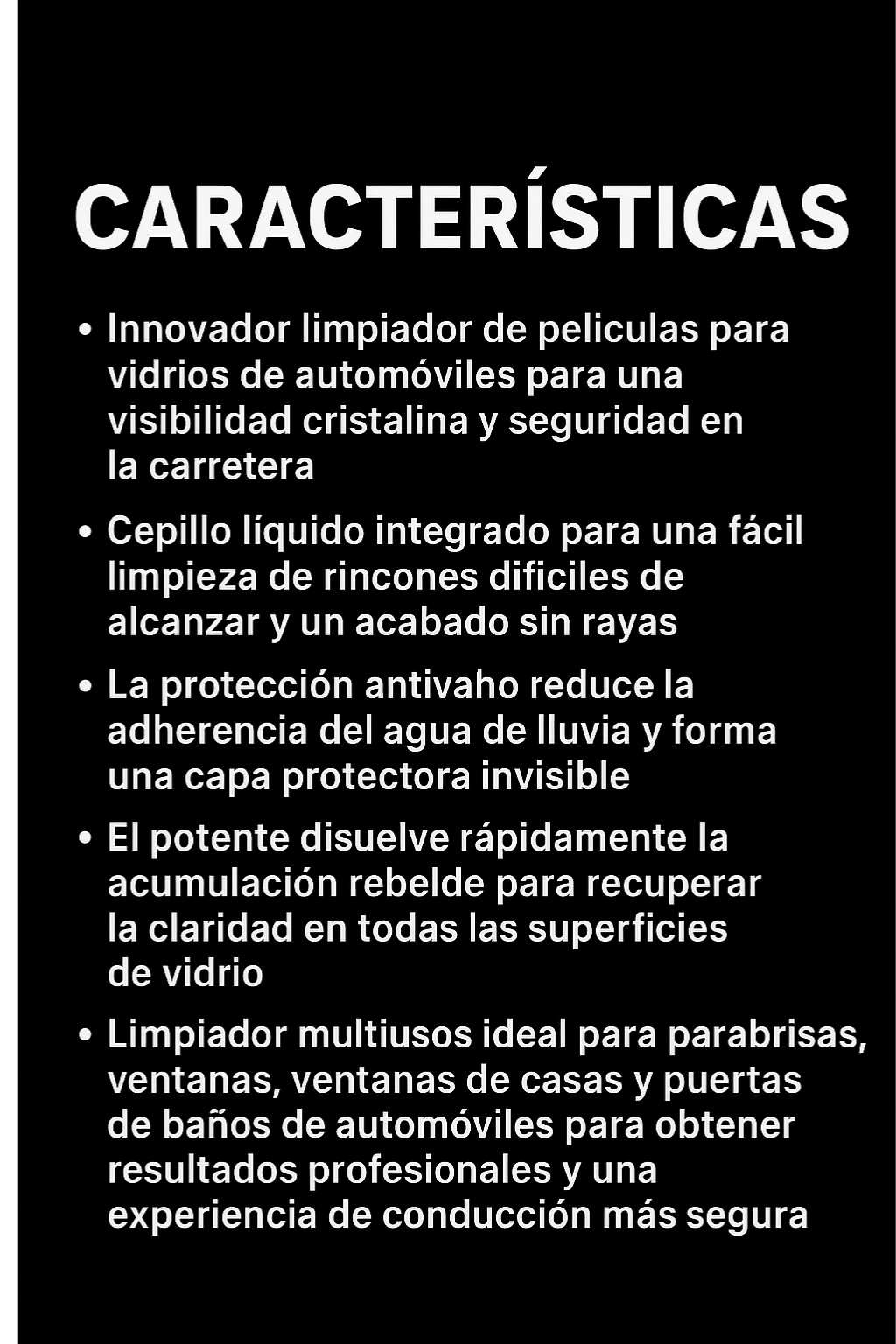 ACEITE LIMPIADOR DE VIDRIO